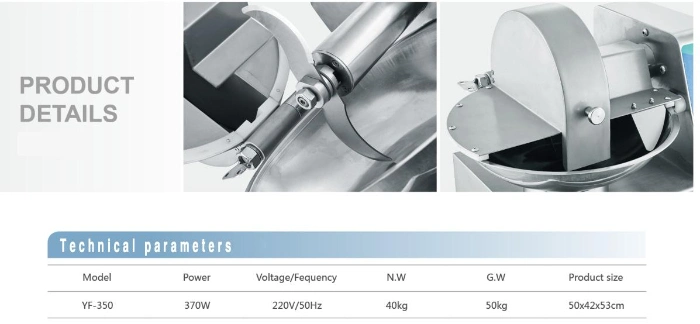 Mixing Cutting Emulisifing Machine Fish Meat Bowl Cutter