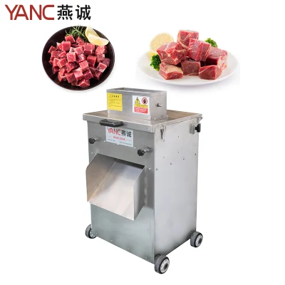 Máquina cortadora de pollo 500 kg por hora Máquina cortadora de dados de cubo de hígado de pollo de carne fresca industrial