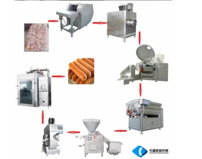 Salchicha Jamón/Línea de producción de salami/Máquinas de carne/Máquina para hacer salchichas