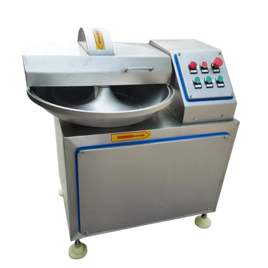 Máquina picadora de carne para picar verduras de acero inoxidable, máquina cortadora de cuencos para carne y salchichas